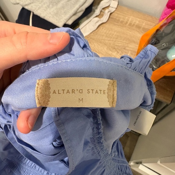 Blue Ruffled Women's Top - Picture 4 of 4